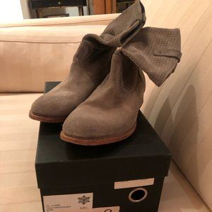 N.D.C Boots | Made by Hand | Perforated Suede Boots in Graphite Grey| Size 9|